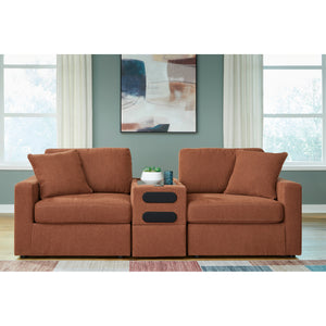 A room setting featuring Modmax Spice 3 Piece Audio Console Loveseat