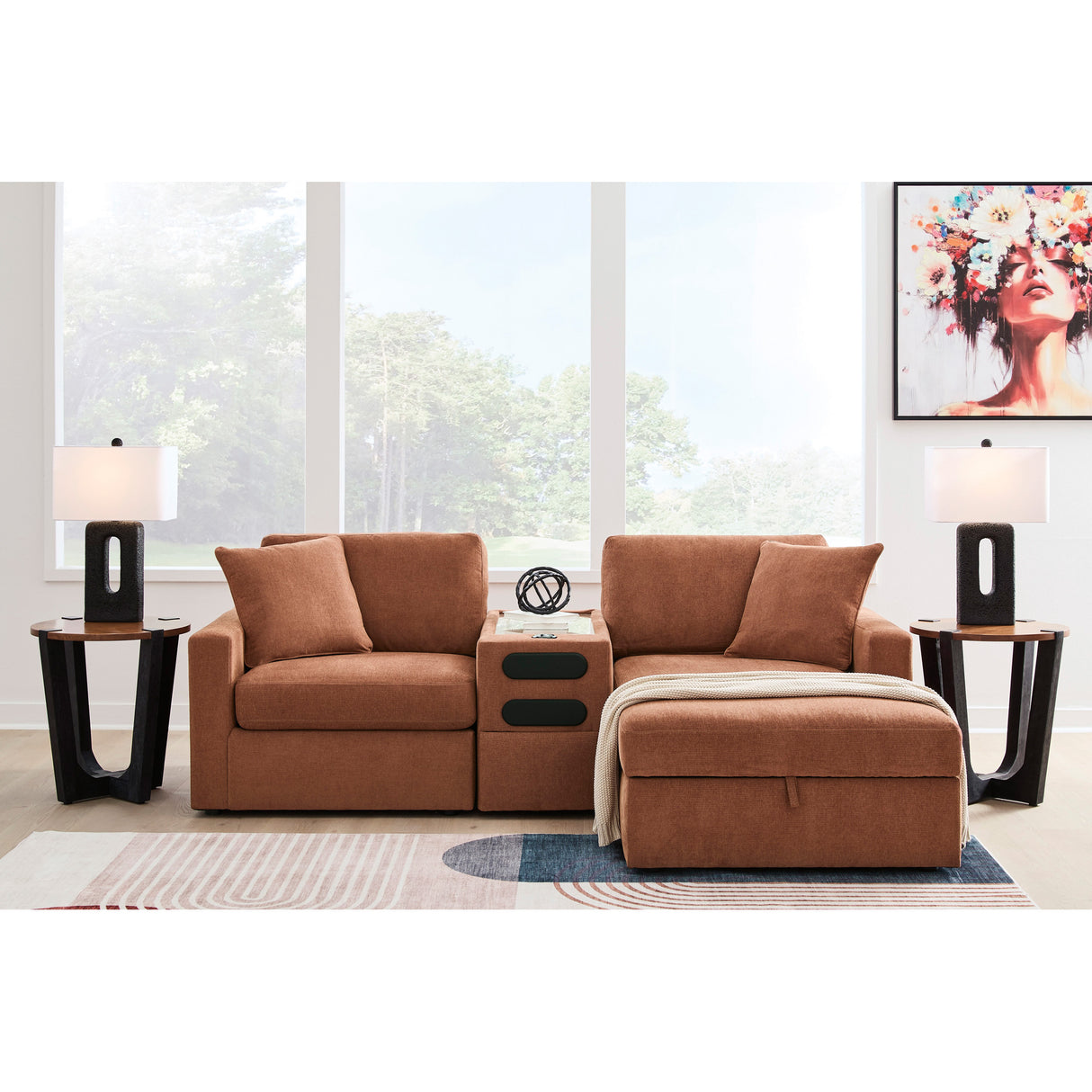 A room setting featuring Modmax Spice Audio Console