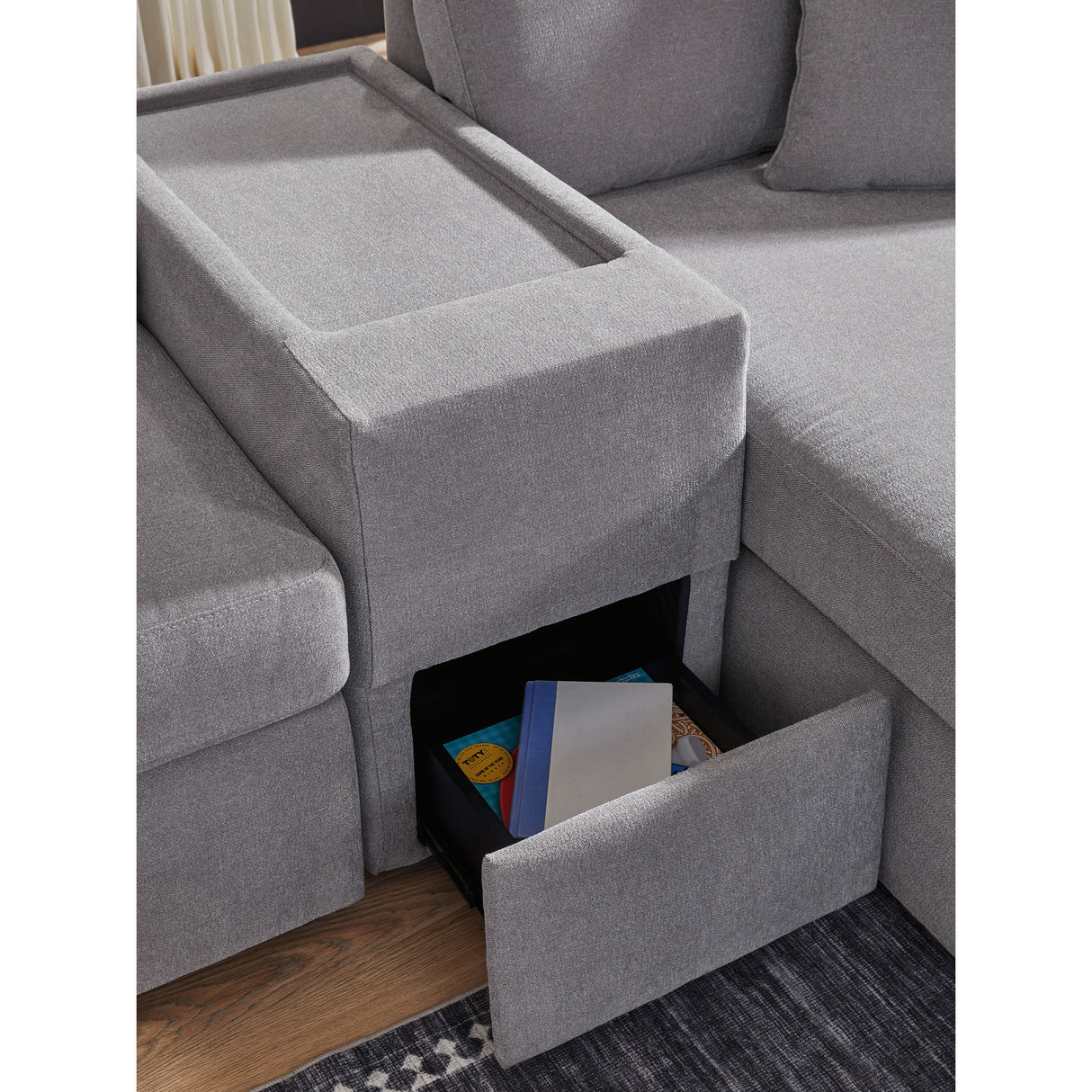 Detail view of Modmax Granite Storage Console