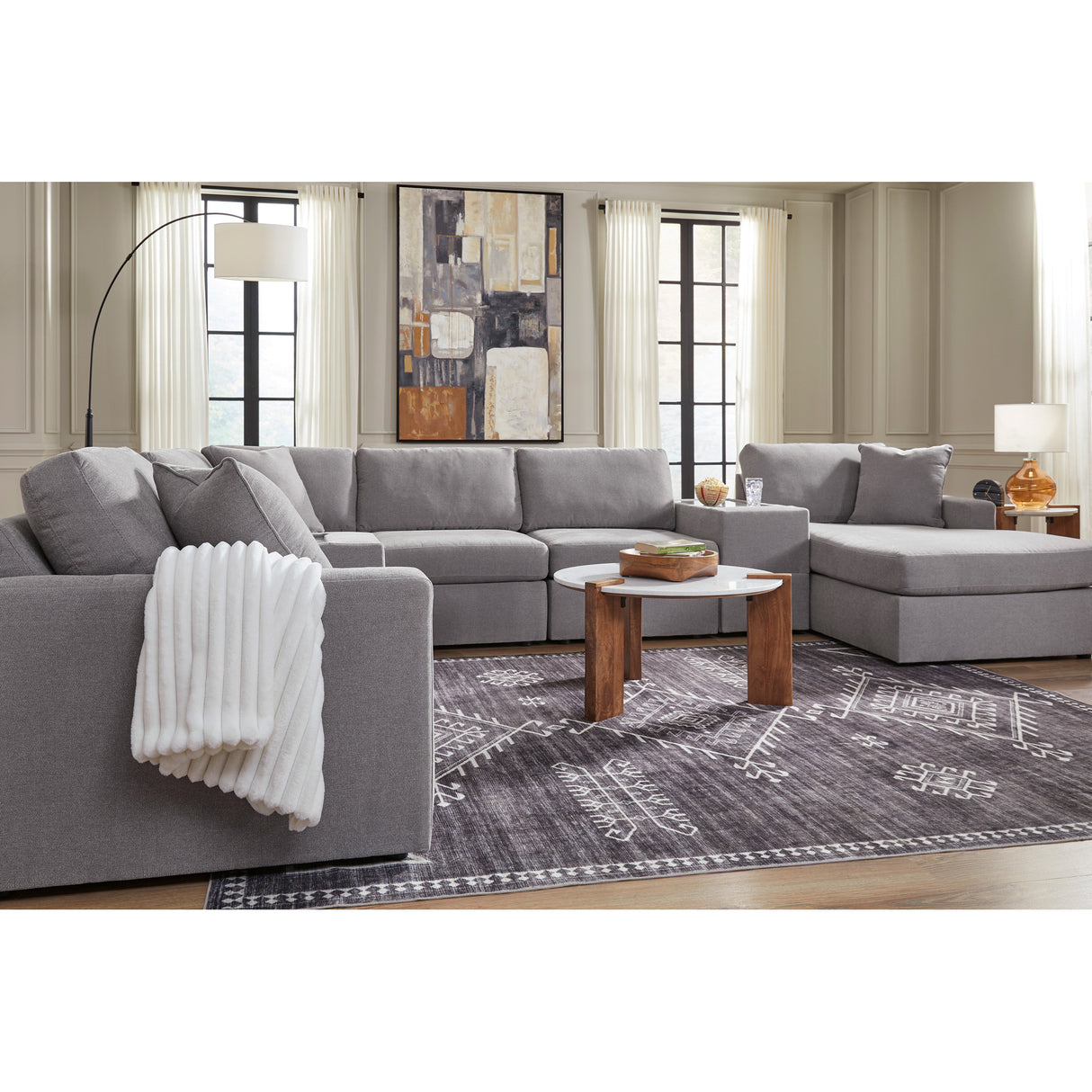 A room setting featuring Modmax Granite Storage Console