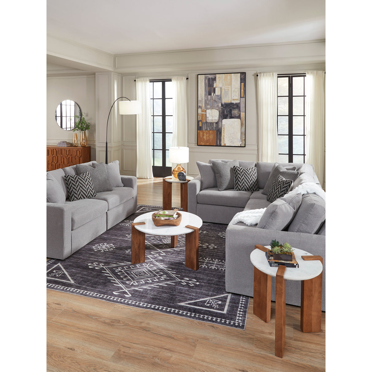 Room setting 4 featuring Modmax Granite 2 Piece Loveseat