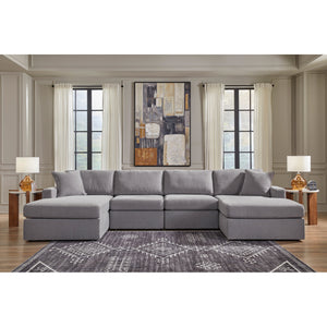 Room setting 2 featuring Modmax Granite 4 Piece Dual Chaise Sectional