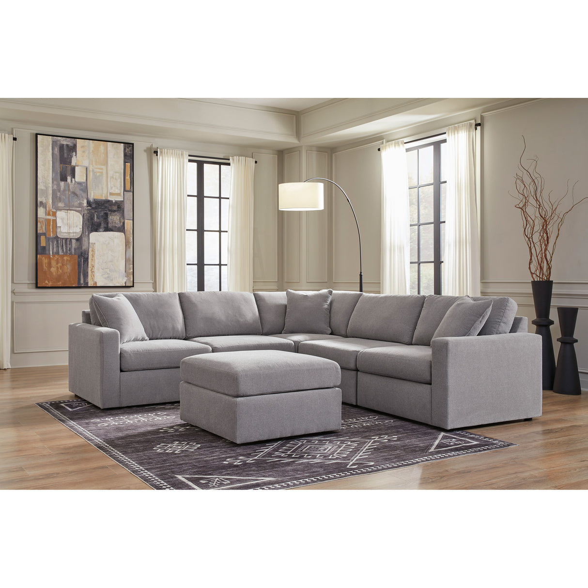 Room setting 3 featuring Modmax Granite 5 Piece Sectional