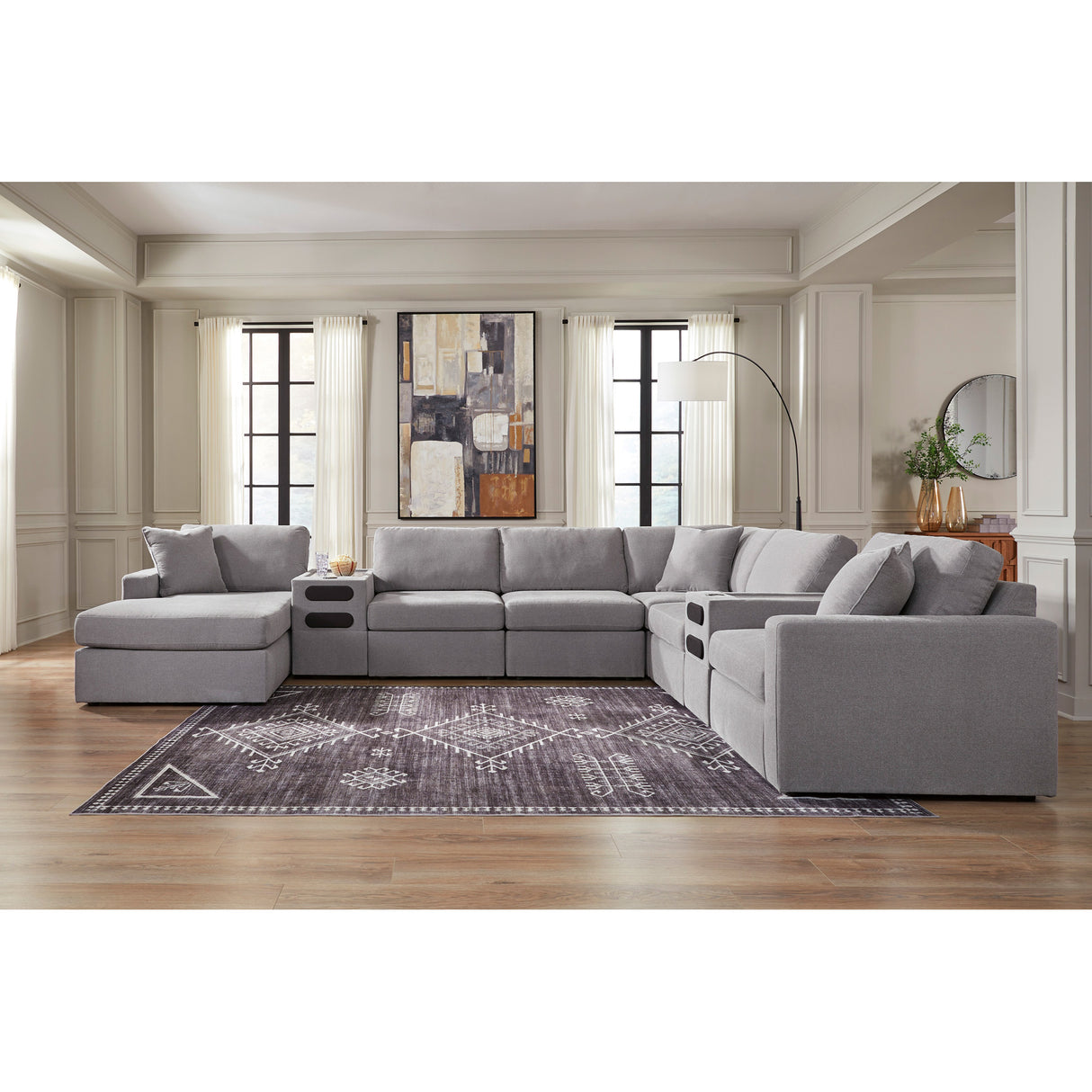 Room setting 2 featuring Modmax Granite Left Storage Chaise