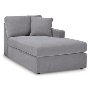 Front right view of Modmax Granite Right Storage Chaise