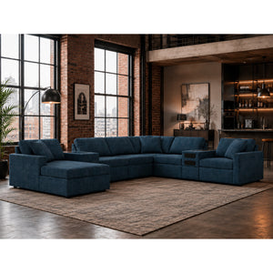Room setting 2 featuring Modmax Ink 8 Piece Left Chaise Sectional