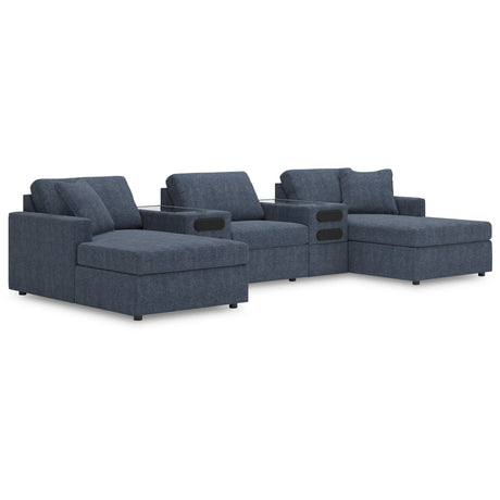 Modmax Ink 5 Piece Dual Chaise Sectional with Audio Consoles QK1107403