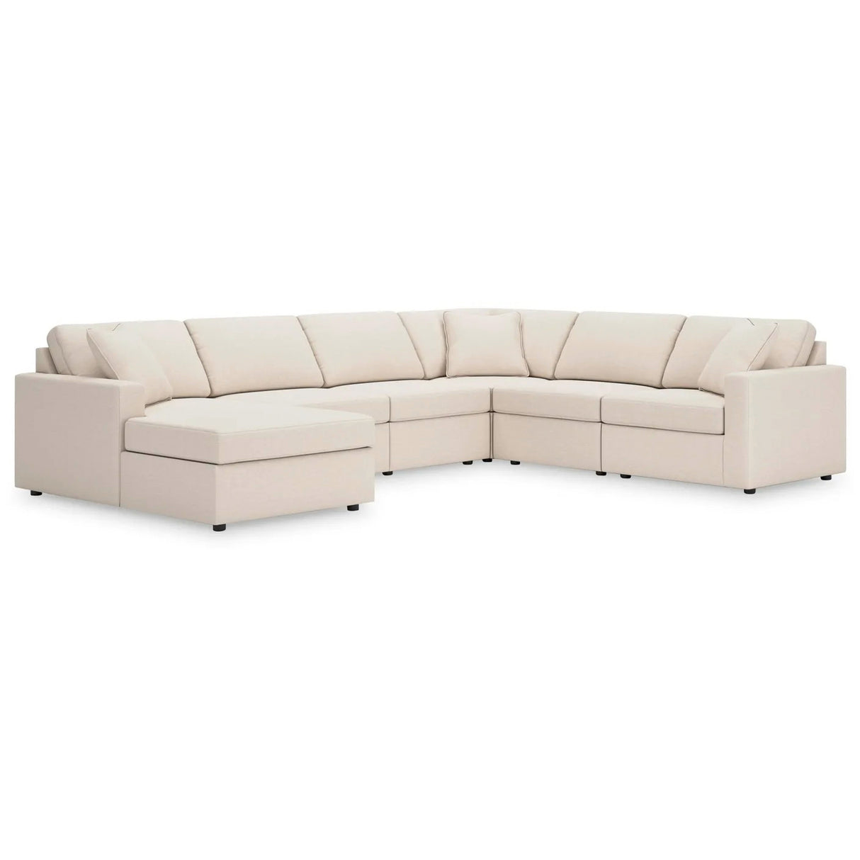 Modmax Ink 6 Piece Left Storage Chaise Sectional QK1107409