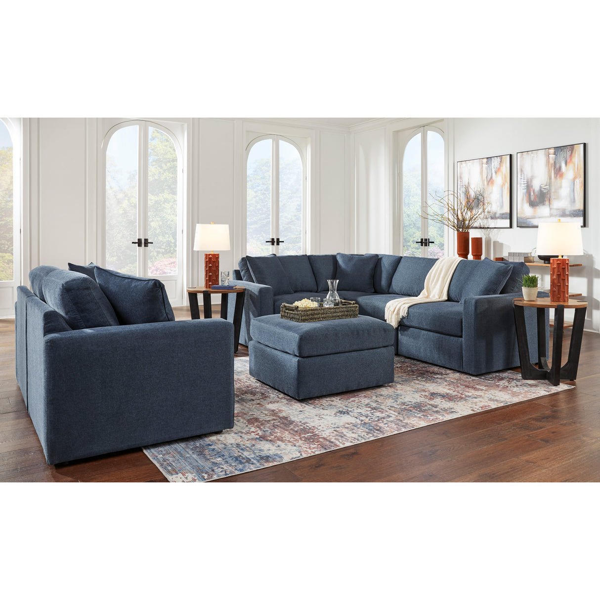 Room setting 2 featuring Modmax Ink Ottoman