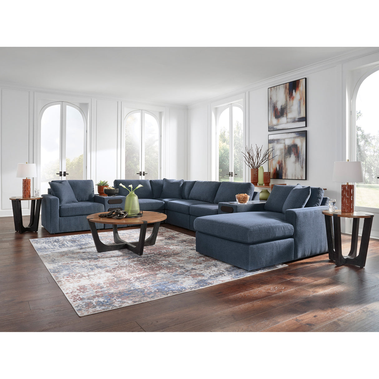 A room setting featuring Modmax Ink Right Chaise