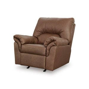 Side view of Whitlock Caramel Rocker Recliner
