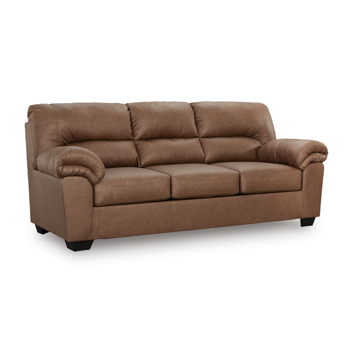 Front right view of Whitlock Caramel Sofa