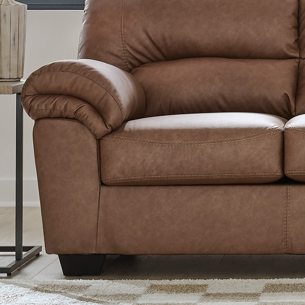 Detail view of Whitlock Caramel Sofa