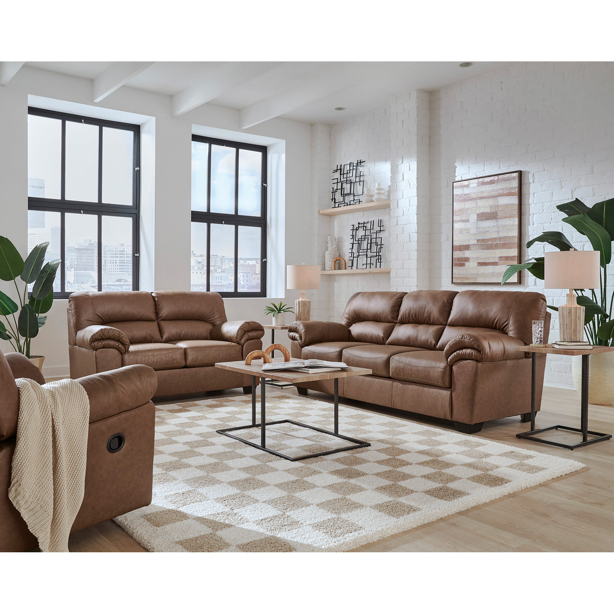 Room setting 3 featuring Whitlock Caramel Sofa