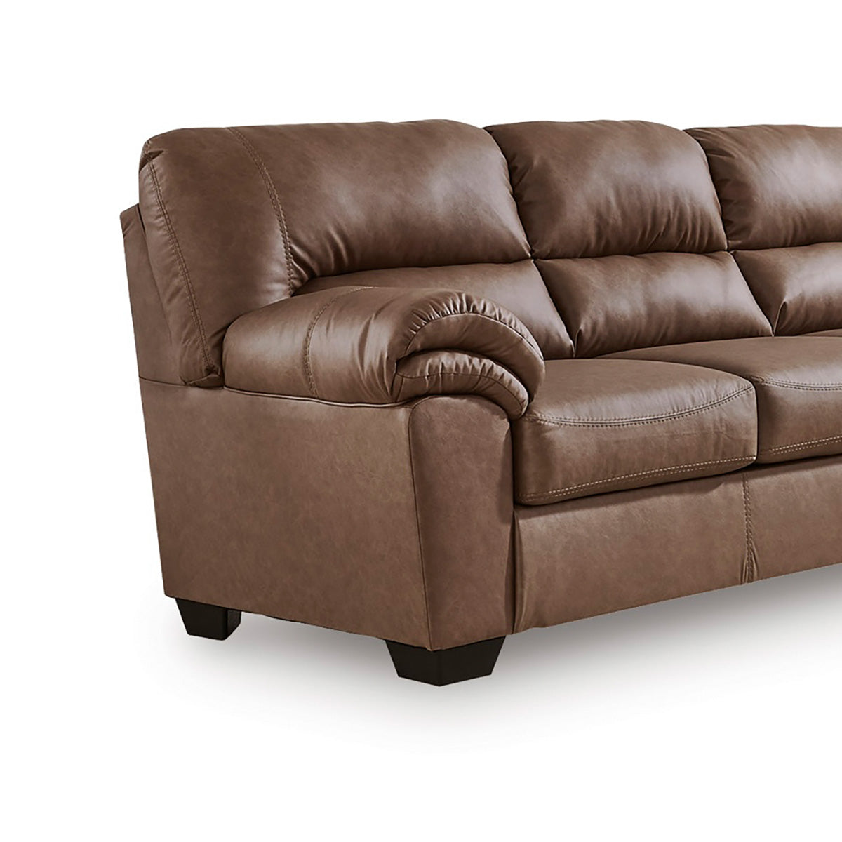 Side view of Whitlock Caramel Sofa