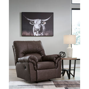 A room setting featuring Whitlock Umber Rocker Recliner
