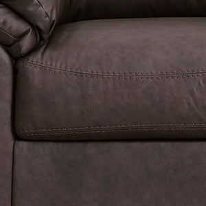 Detail view of Whitlock Umber Loveseat