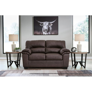 A room setting featuring Whitlock Umber Loveseat