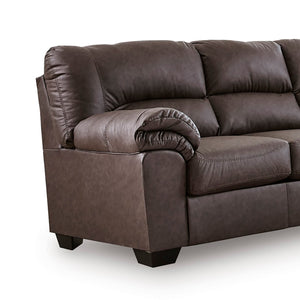 Side view of Whitlock Umber Sofa
