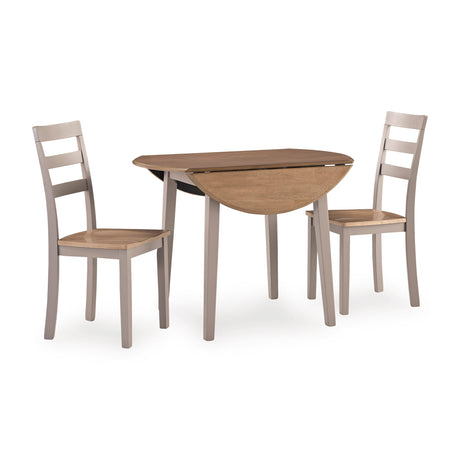 Gesthaven 3 Piece Round Drop Leaf Dining Set