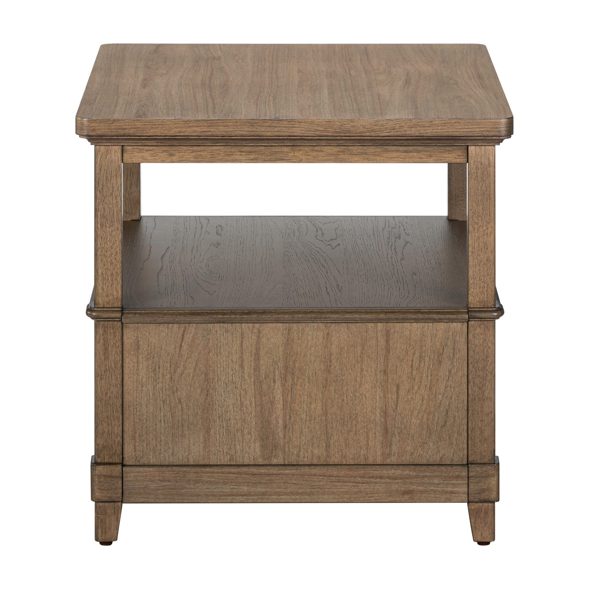 Back view of Artisan Home Sienna Stone 2 Drawer End Table
