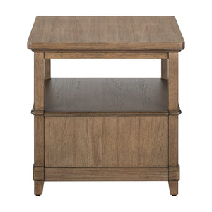 Back view of Artisan Home Sienna Stone 2 Drawer End Table