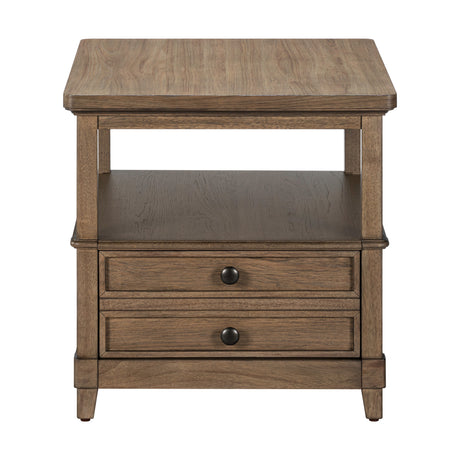 Artisan Home Sienna Stone 2 Drawer End Table QK1107459