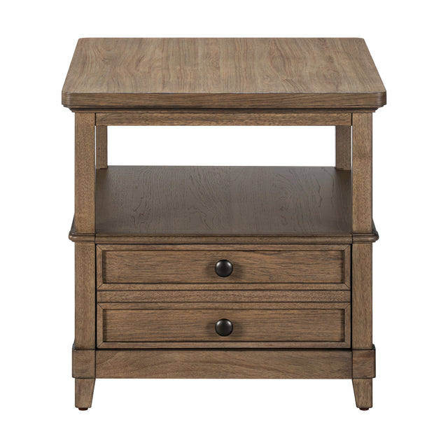 Artisan Home Sienna Stone 2 Drawer End Table QK1107459