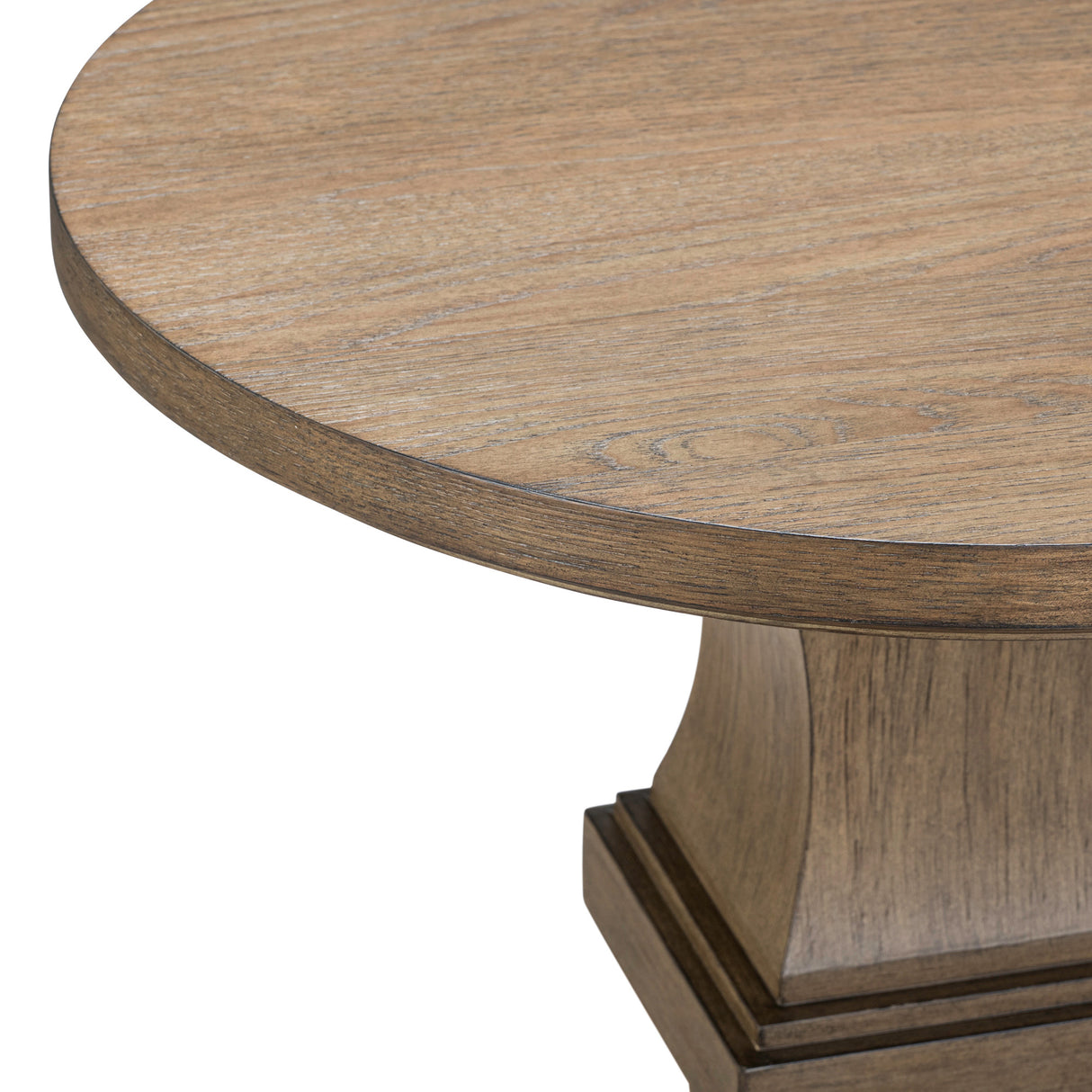 Detail view of Artisan Home Sienna Stone Round Chairside Table