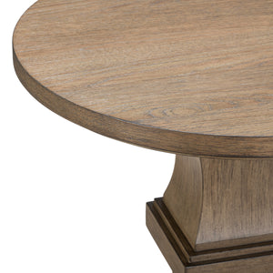 Detail view of Artisan Home Sienna Stone Round Chairside Table
