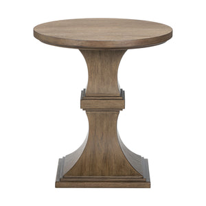 Artisan Home Sienna Stone Round Chairside Table QK1107460