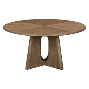 Side view of Hendrix Natural Round Coffee Table