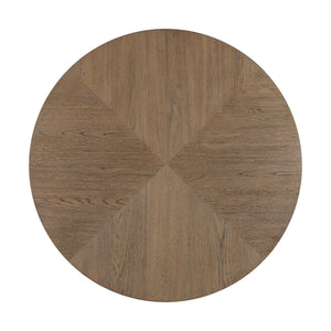 Top view of Hendrix Natural Round Coffee Table