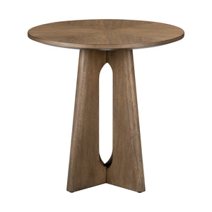 Side view of Hendrix Natural Round End Table