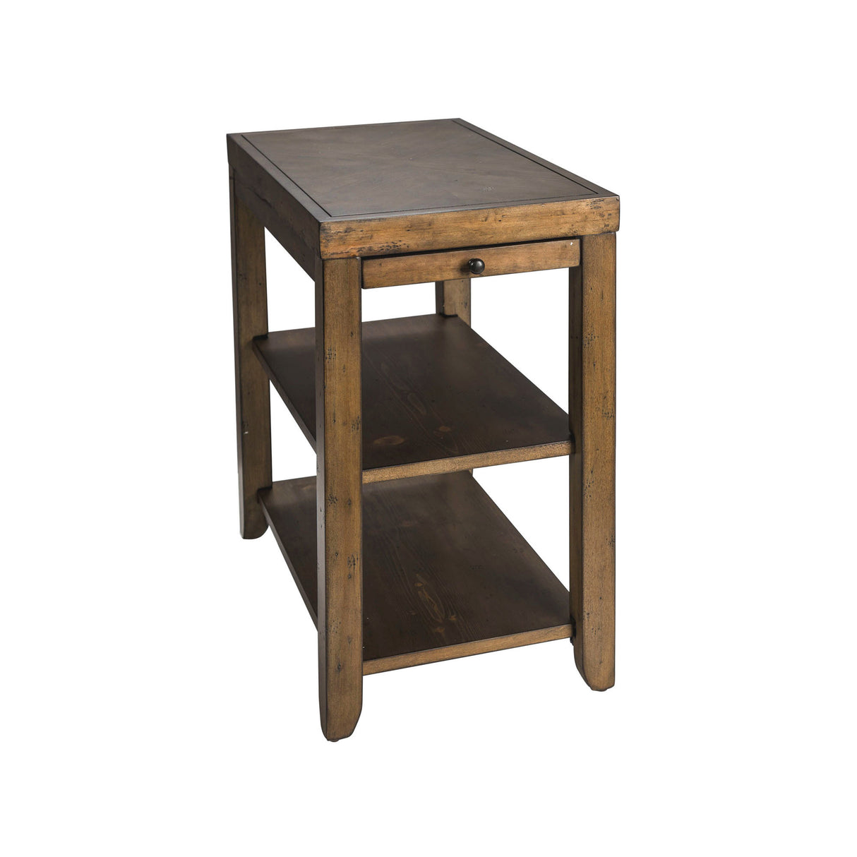 Front right view of Mitchell Nutmeg Chairside Table