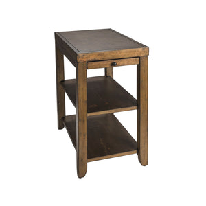 Front right view of Mitchell Nutmeg Chairside Table