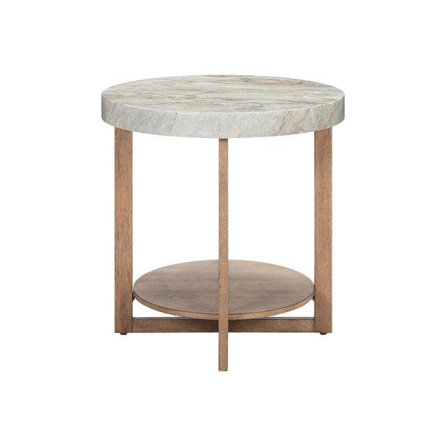 Danby Alabaster Round End Table QK1107473