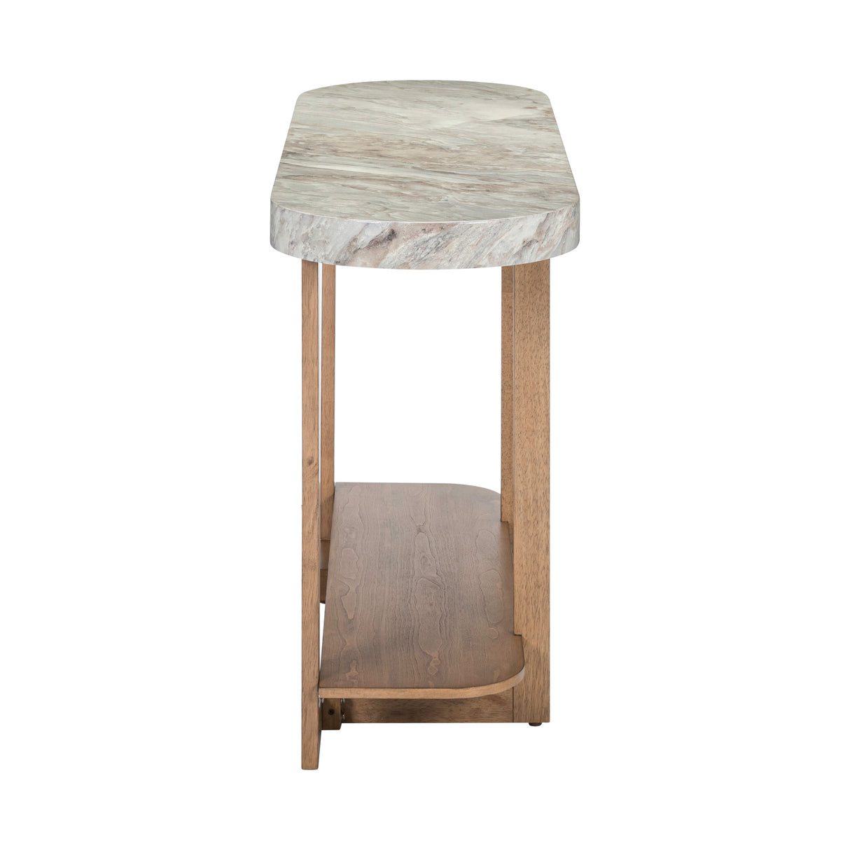 Side view of Danby Alabaster Sofa Table