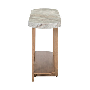 Side view of Danby Alabaster Sofa Table