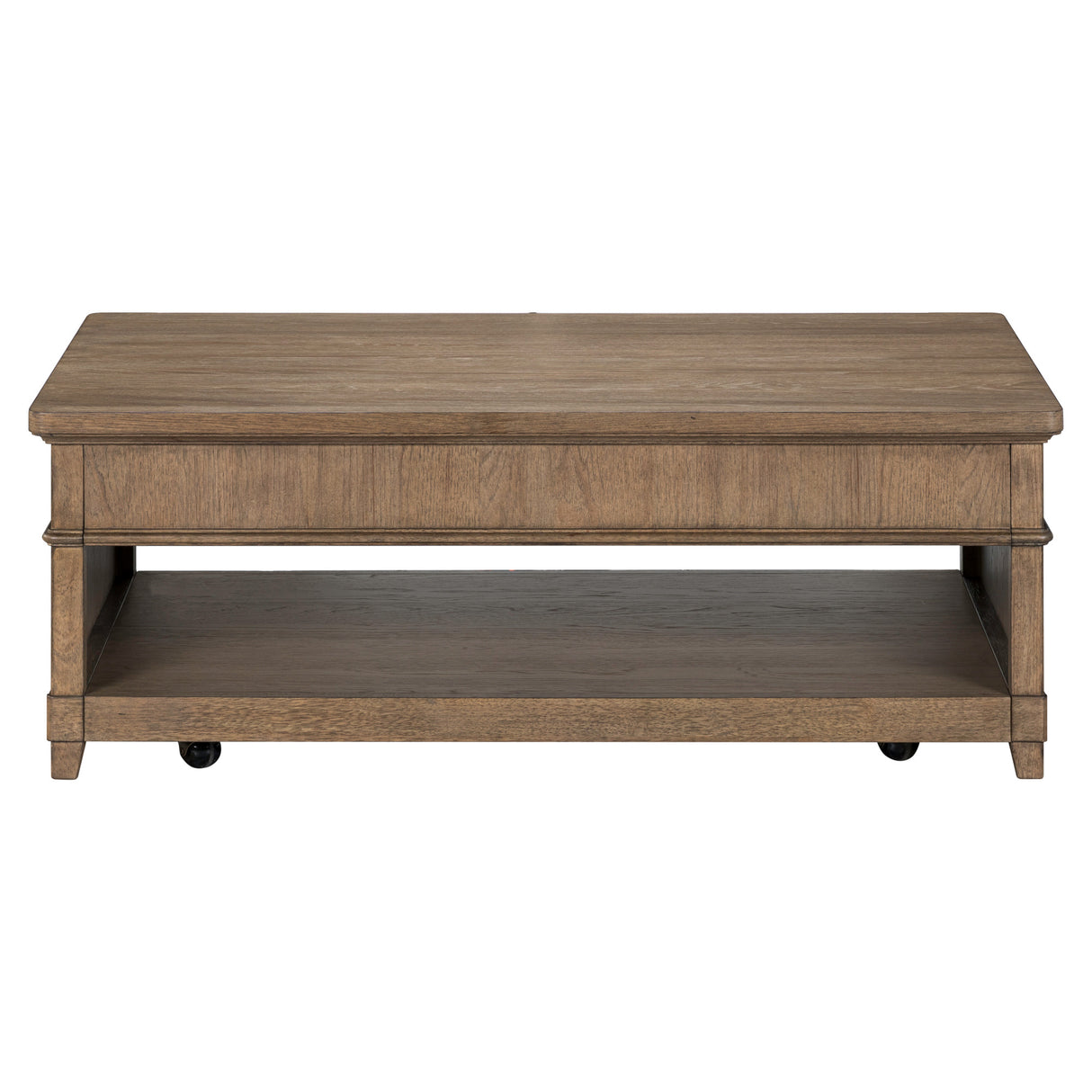 Back view of Artisan Home Sienna Stone Rectangular Coffee Table