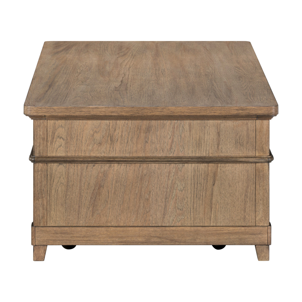 Side view of Artisan Home Sienna Stone Rectangular Coffee Table