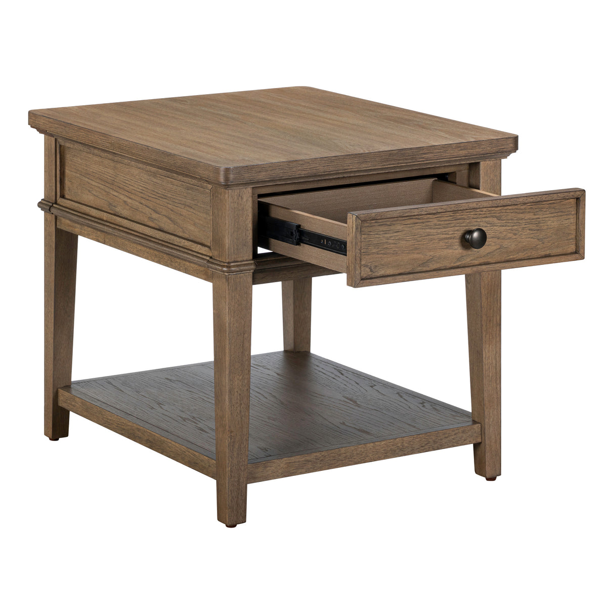 Detail view of Artisan Home Sienna Stone 1 Drawer End Table