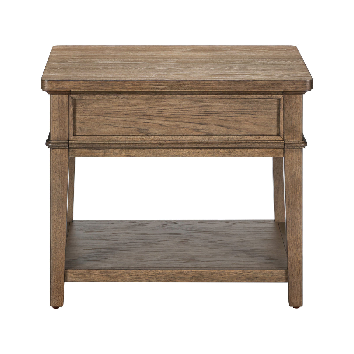 Side view of Artisan Home Sienna Stone 1 Drawer End Table