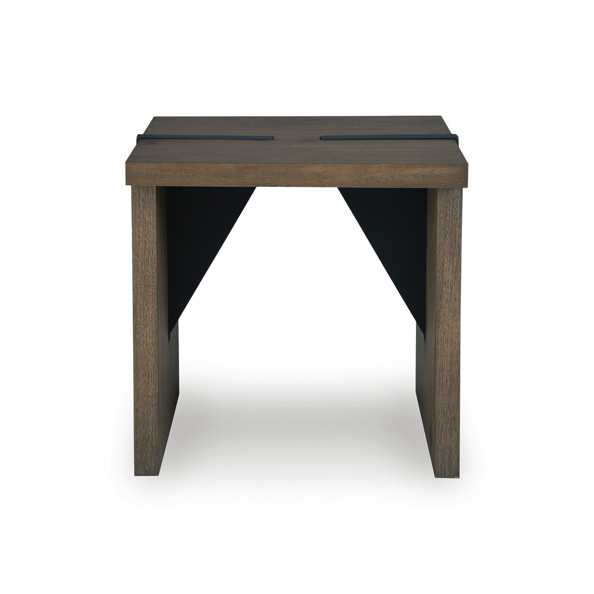 Kandinew Brown Square End Table QK1107478