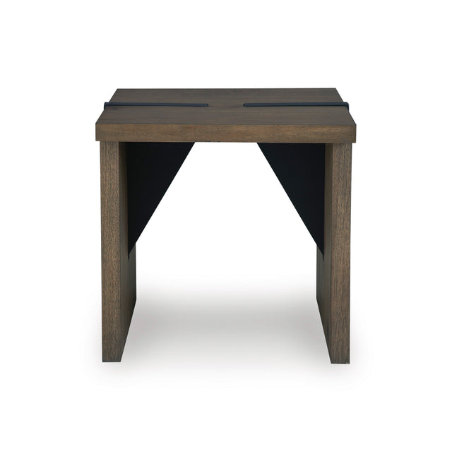 Kandinew Brown Square End Table QK1107478