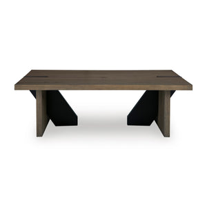 Back view of Kandinew Brown Rectangular Coffee Table