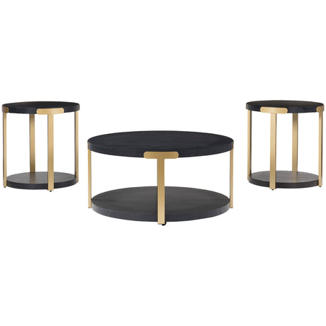 Shylore Black Set of 3 Tables QK1107484