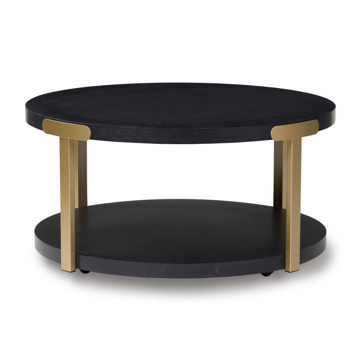 Side view of Shylore Black Set of 3 Tables