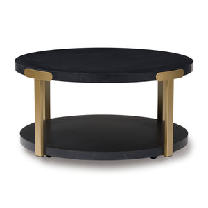 Side view of Shylore Black Set of 3 Tables