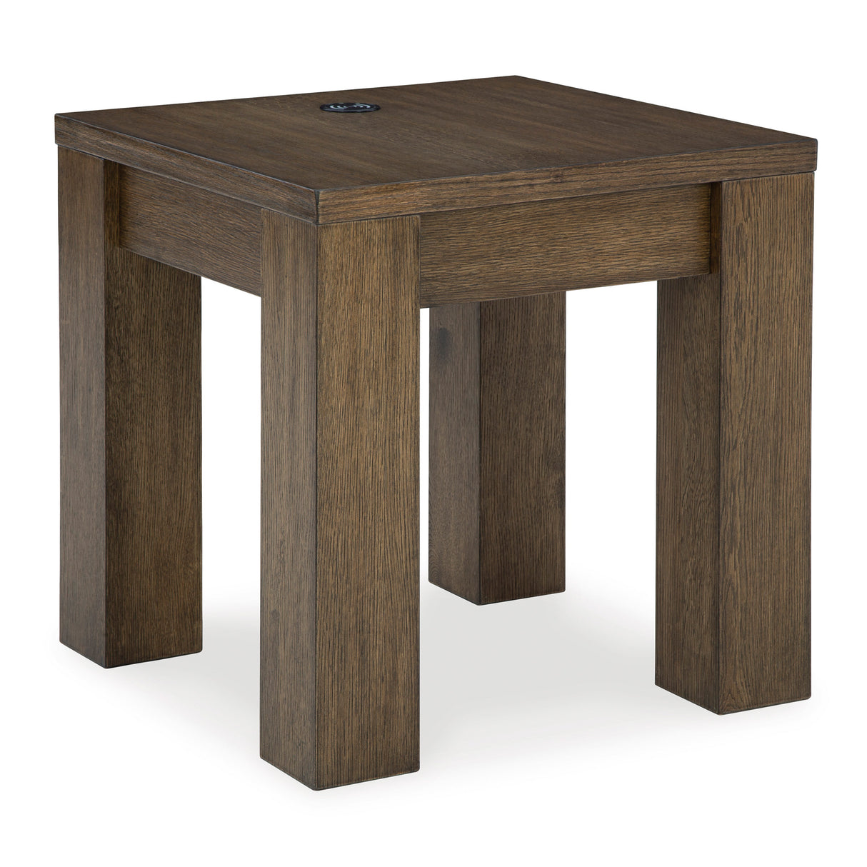 Front right view of Rosswain Warm Brown Square End Table